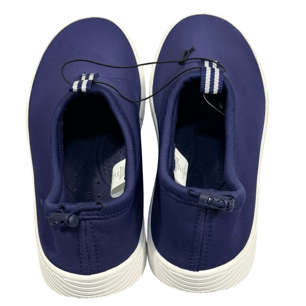 Lands End Mens Sport Slip On Water Shoes Navy Blue Aqua Socks CE20002MD Size 8D